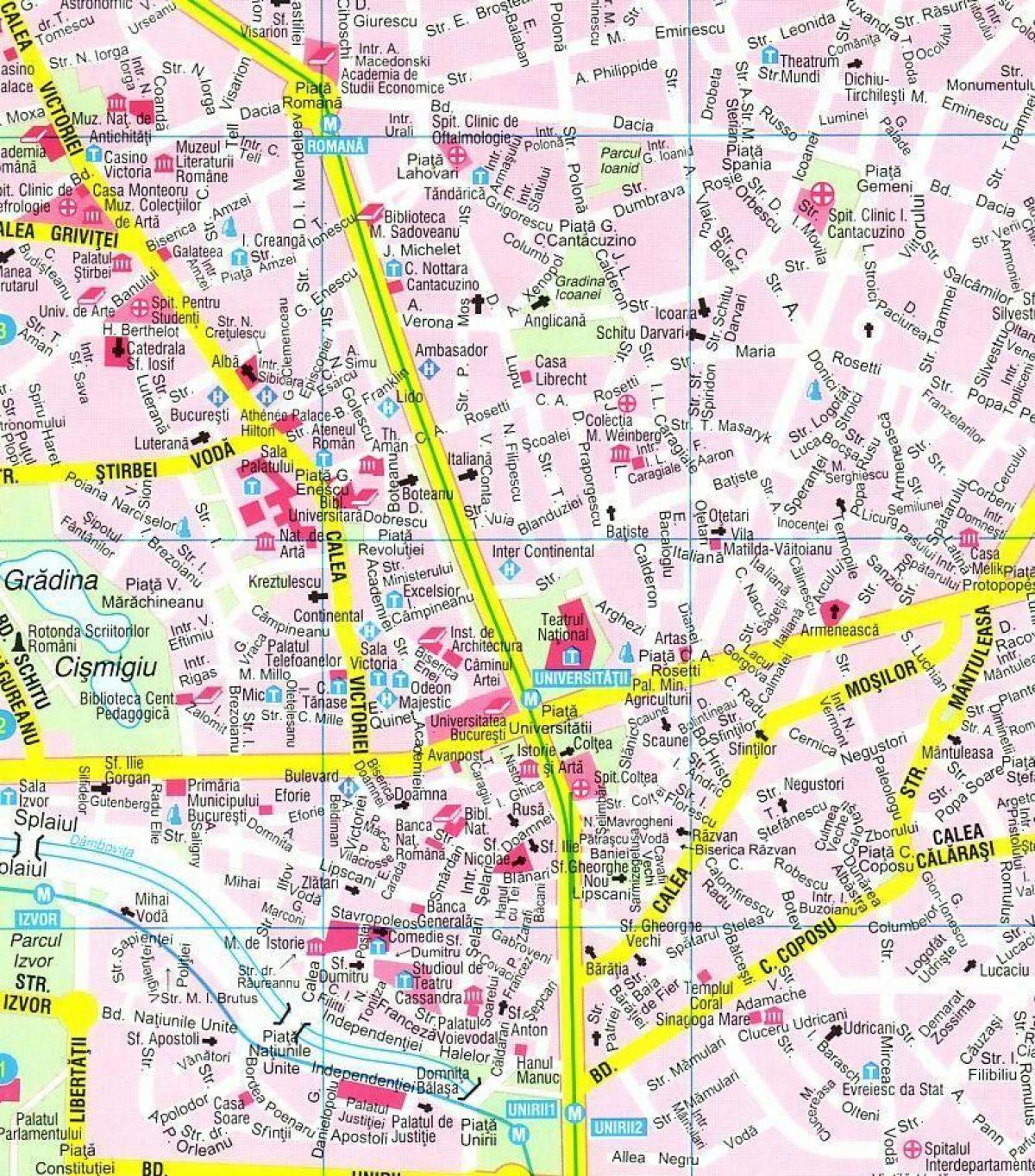 map of bucharest city centre