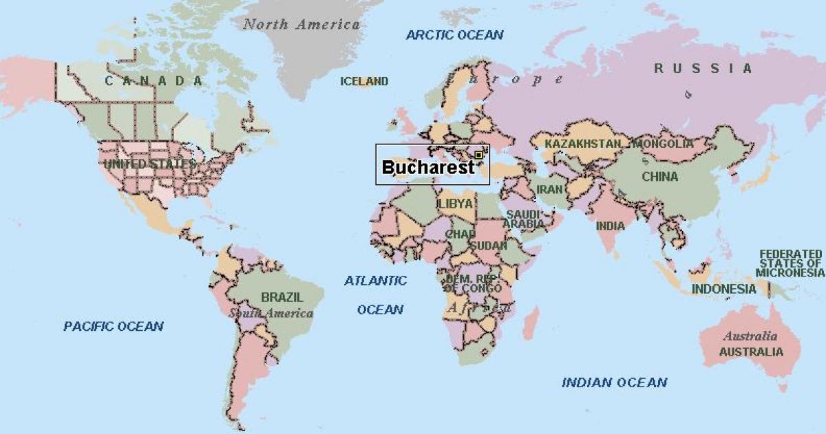 Map of bucharest world 