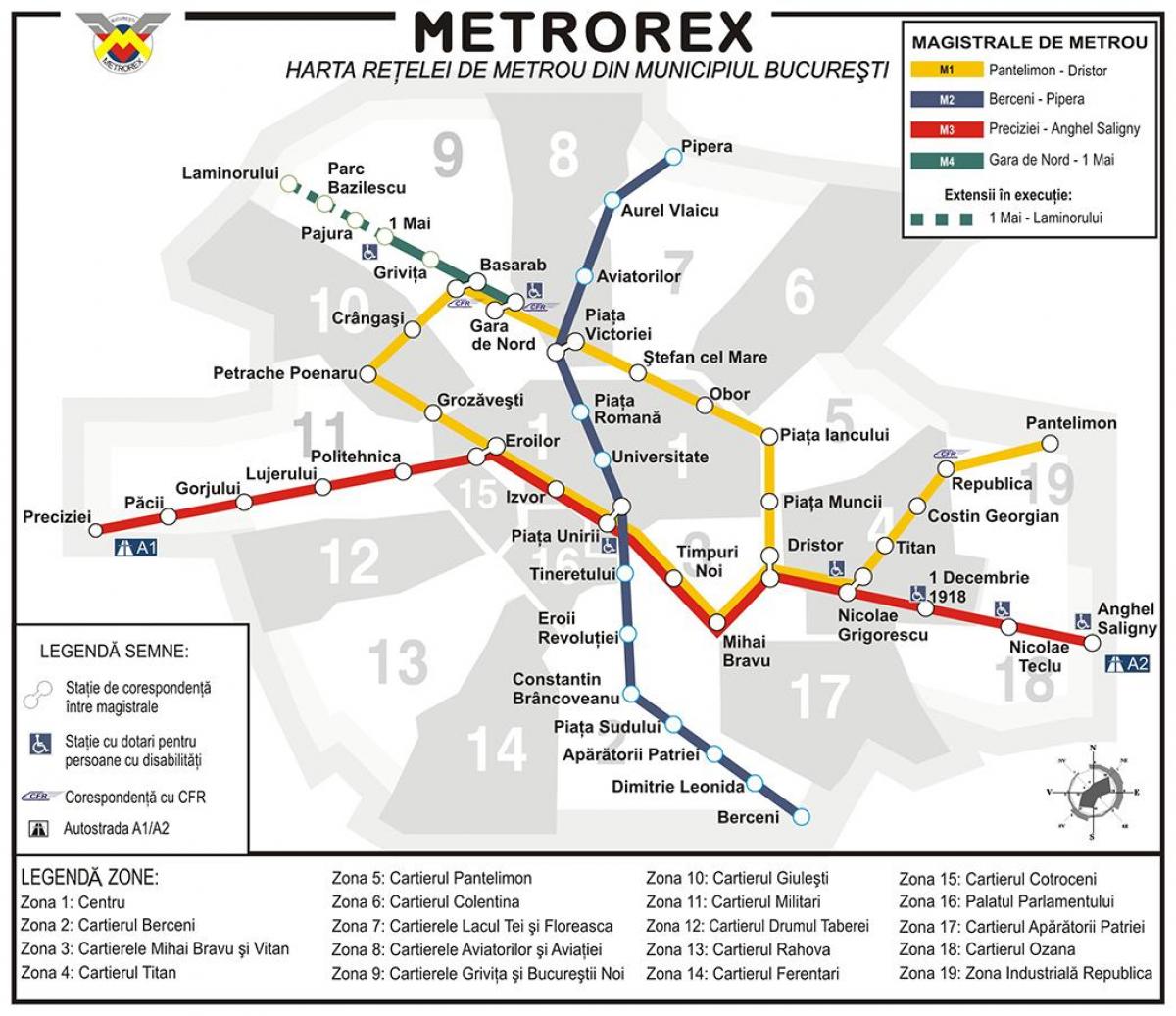 metro map bucuresti