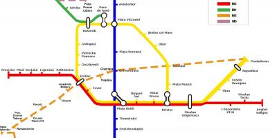Metro map bucharest romania