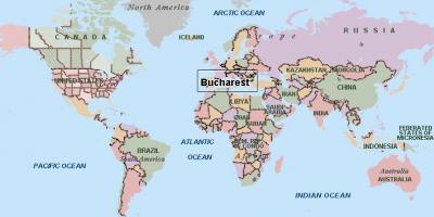Map of bucharest world 
