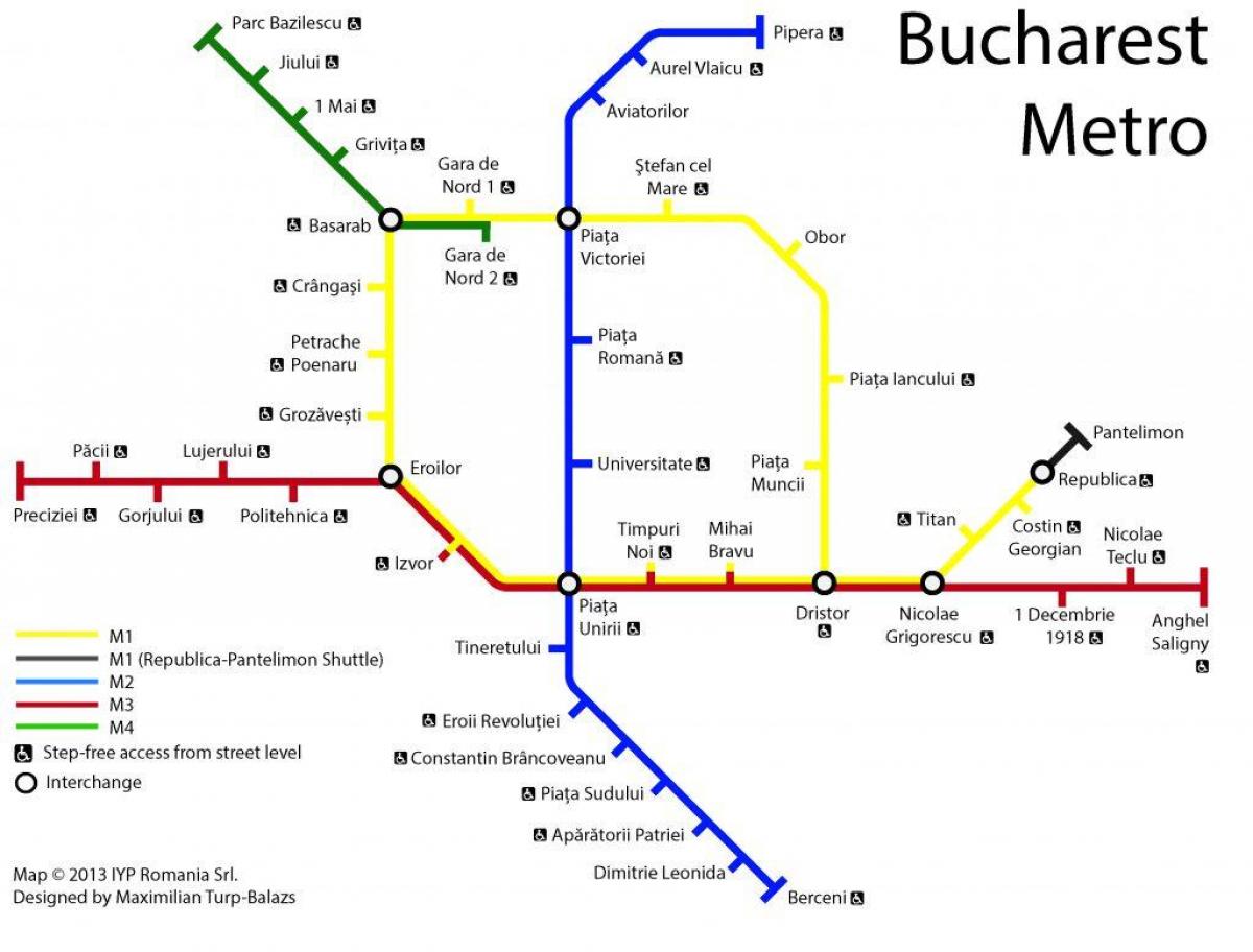 Bucharest Public Transport Map 