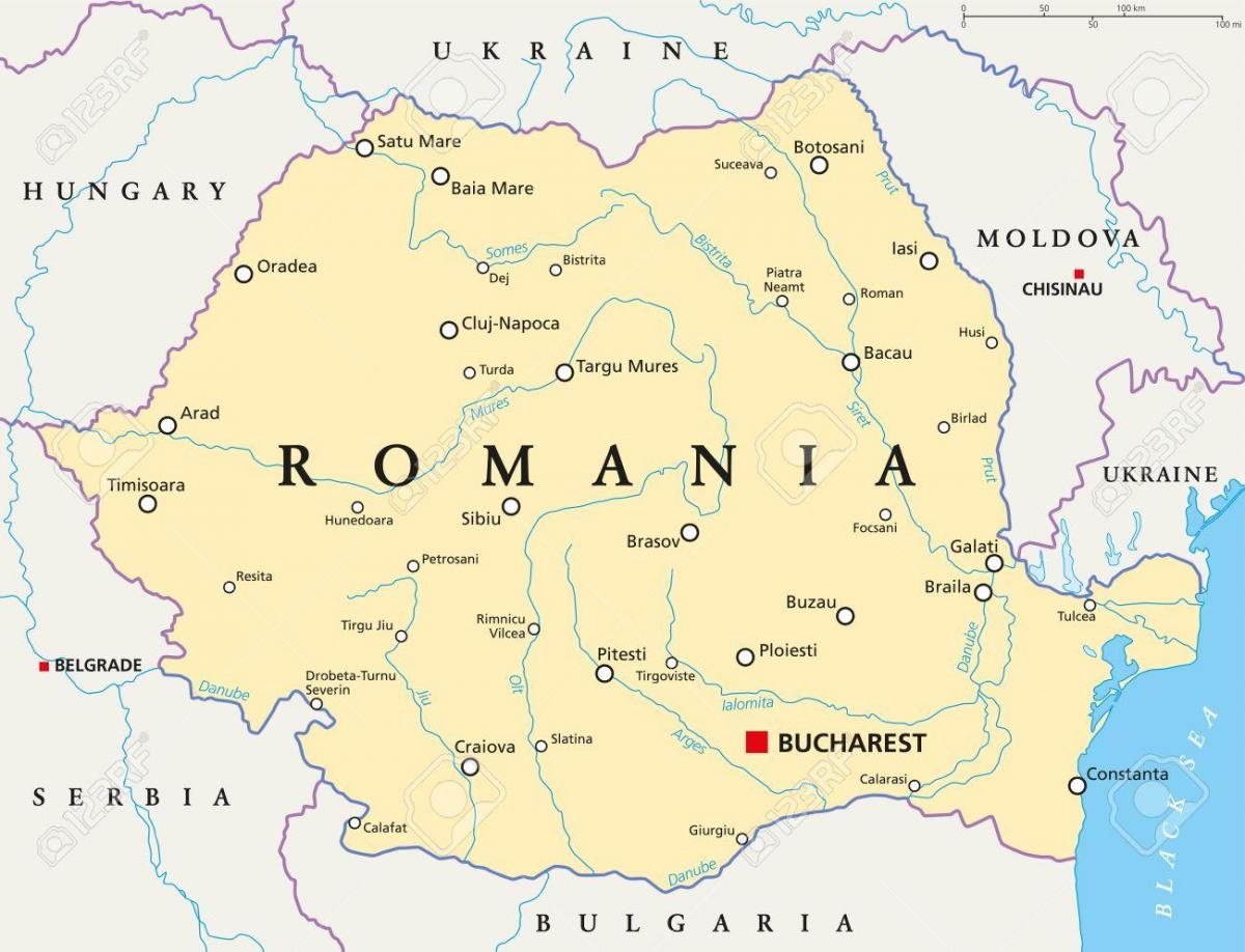 map of bucharest romania