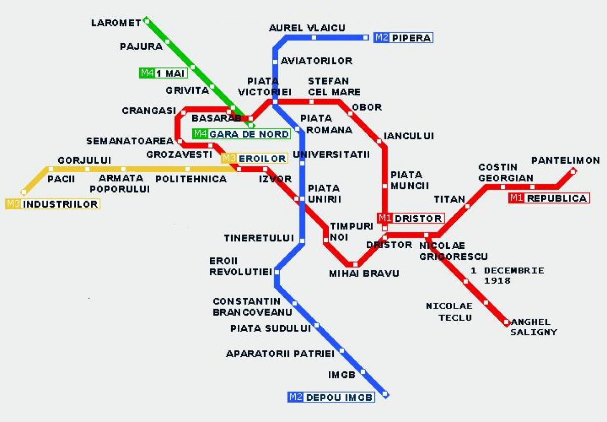 Bucharest Tram Map 