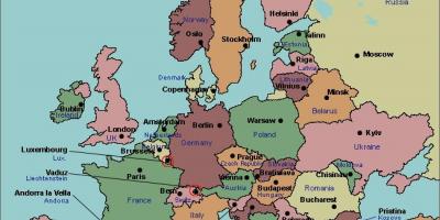 Map of bucharest europe