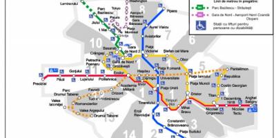 Bucharest subway map
